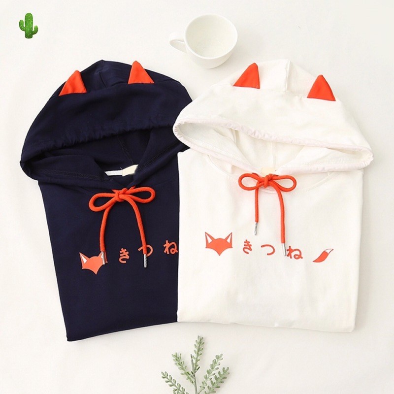 🌵Áo khoác nỉ hoodie cáo phối dây nơ đẹp mắt, form 40-60kg | BigBuy360 - bigbuy360.vn