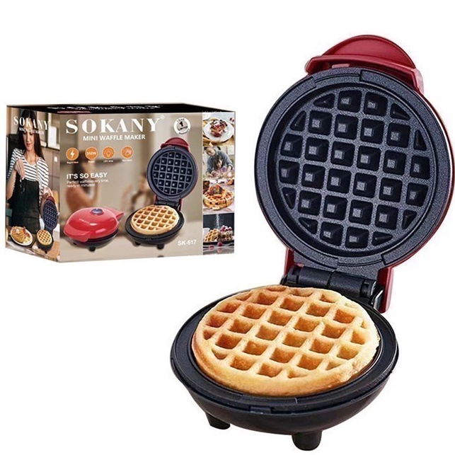 Máy Làm Bánh Tàn Ong, Waffle Công Nghiệp Mini Sokany