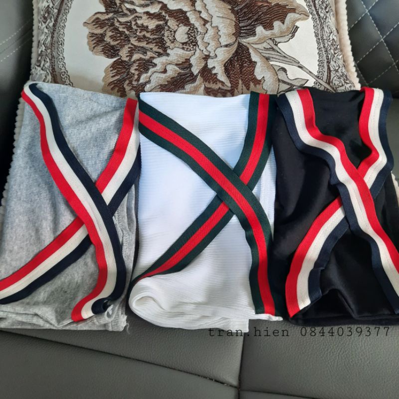 Áo ống quây cúp ngực croptop kiểu dây chéo