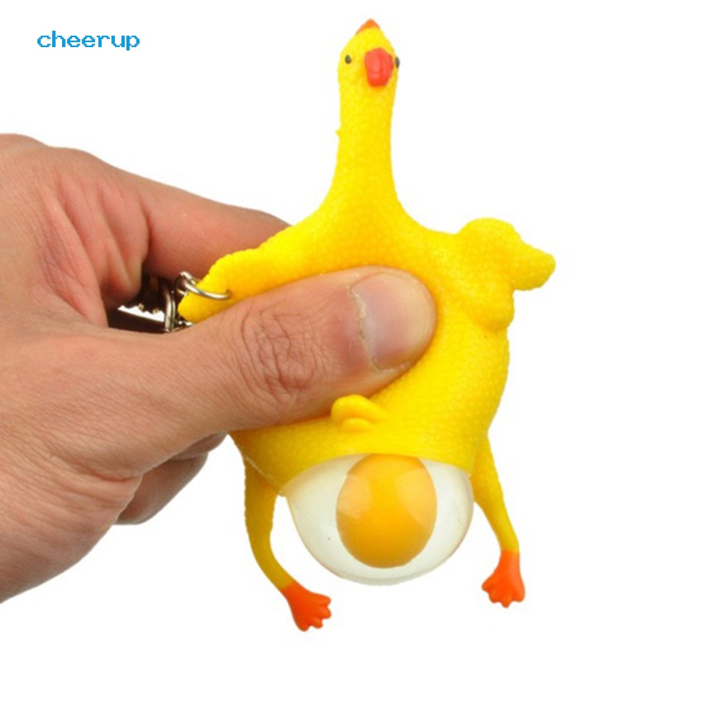 Đồ Chơi Squishy Hình Gà Đẻ Trứng Vui Nhộn Giảm Căng Thẳng