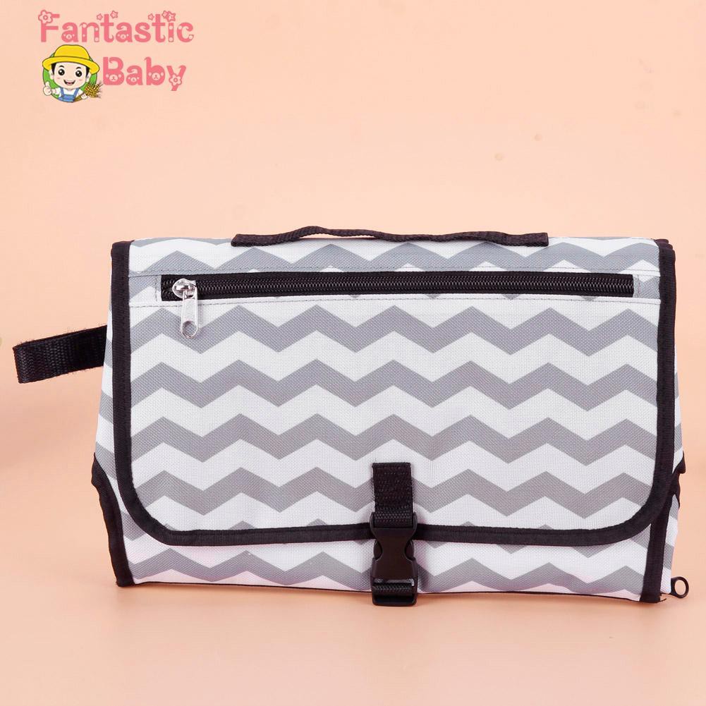 Interesting❀Portable Waterproof Changing Diaper Pad Foldable Baby Diaper Cover Mat Bag