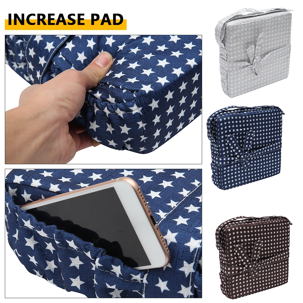 Đệm Lót Ghế Ngồi Vải Lanh Nâng Cao Hình Ngôi Sao Xinh Xắn Cho Trẻ Em 32CMx32CMx8