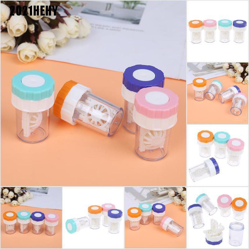 [2021HE] 1Pc Portable Contact Lens Cleaner Case Box Manual Rotation Washer Cleaning #HY