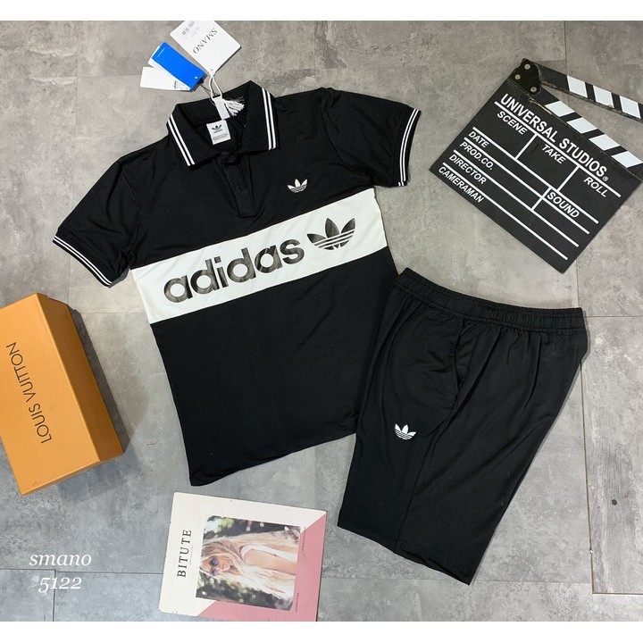 ⚡[𝐇𝐎𝐓 𝐓𝐑𝐄𝐍𝐃]⚡ Bộ Adidas nam có cổ - Bộ thể thao nam cổ bẻ cực đẹp - Bộ hè nam | BigBuy360 - bigbuy360.vn