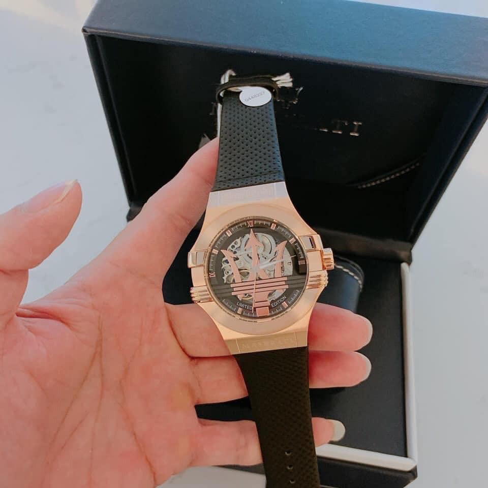 Đồng Hồ Nam Maserati Potenza Automatic Black Mens R8821108025