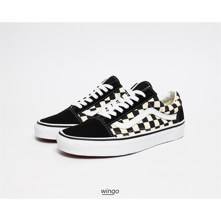 Giày Vans Old Skool Checkerboard Black