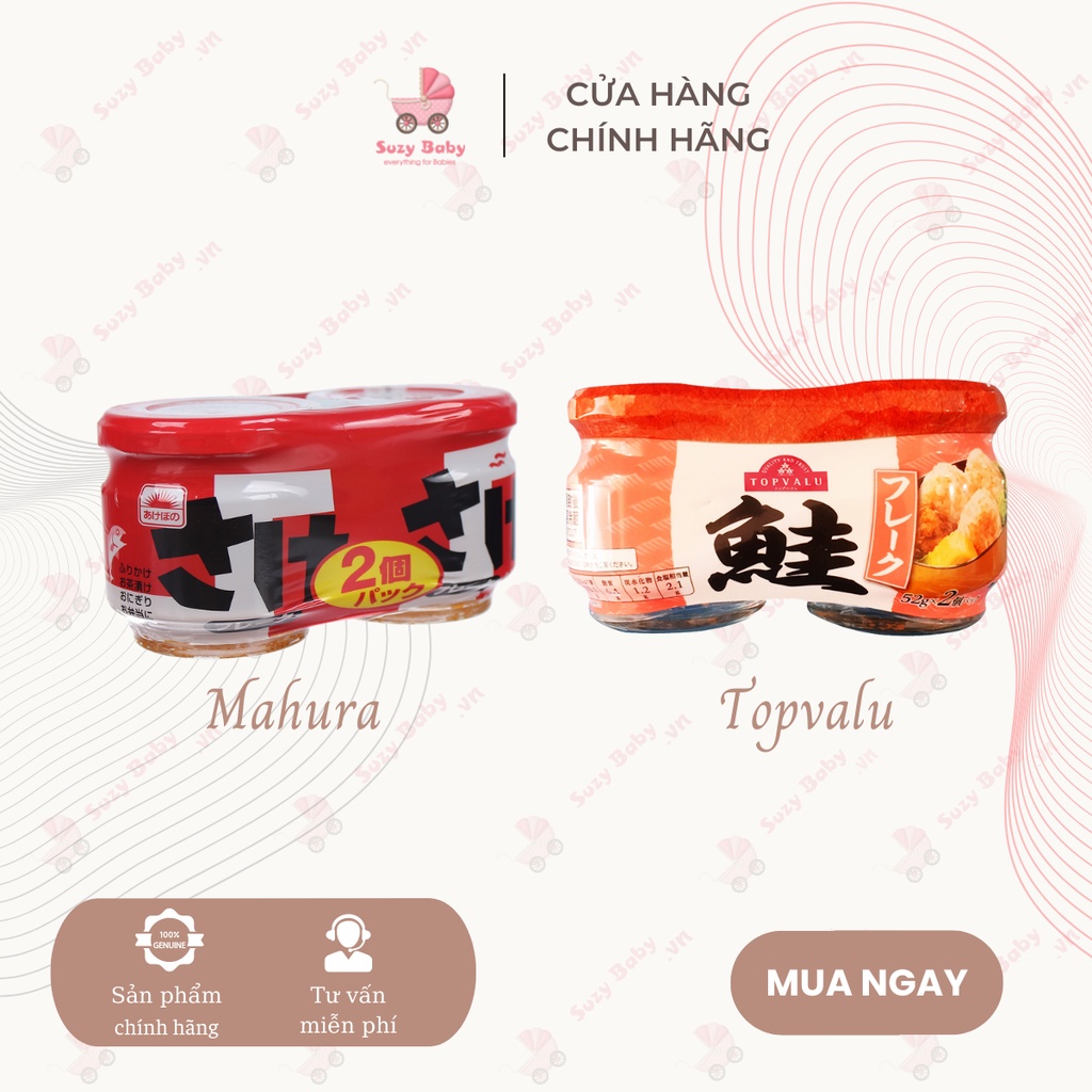 Ruốc cá hồi Maruha, Topvalu sét 2 hũ Nhật Bản