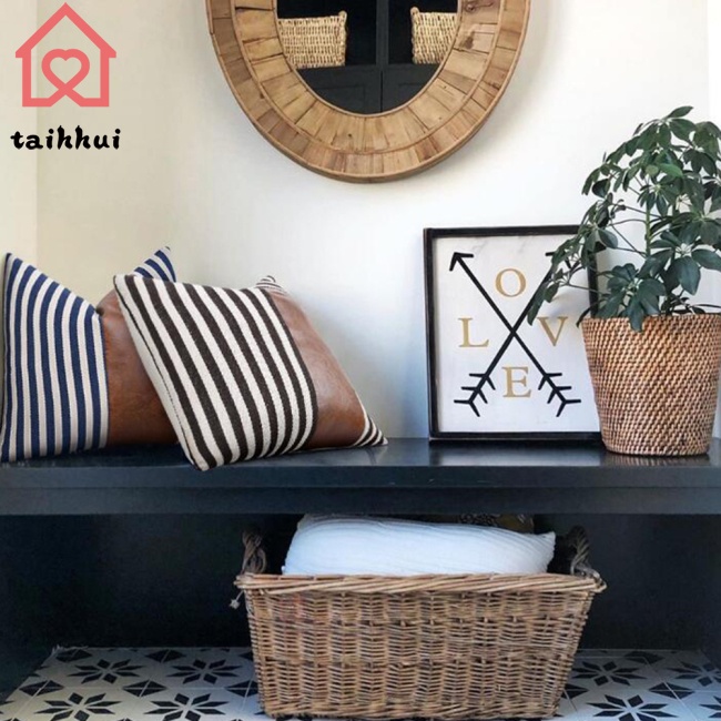 Vỏ Gối Sofa Da Pu 45 * 45cm Cho Gia Đình