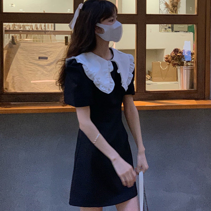 Đầm Tay Ngắn Cổ Búp Bê Thời Trang Dành Cho Nữ