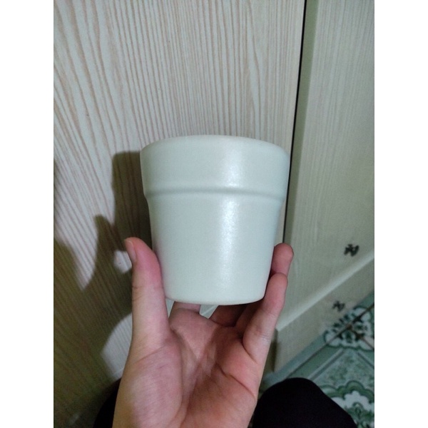 Chậu sứ Vành miệng cao 8cm trồng cây Để Bàn, Cây Nội Thất, Sen Đá, Xương rồng, Cây Bon