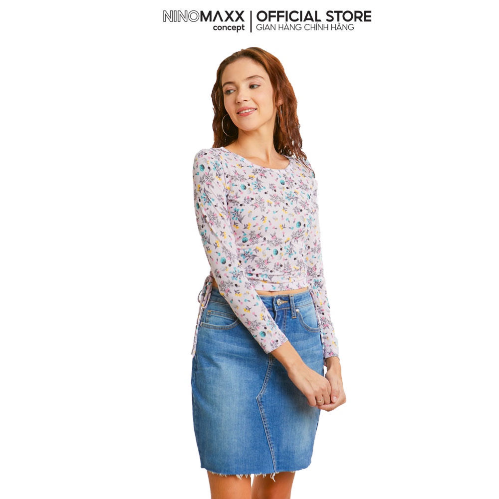 SWEET SIXTEEN Áo thun croptop thời trang Nữ tay dài nhiều màu 2103020