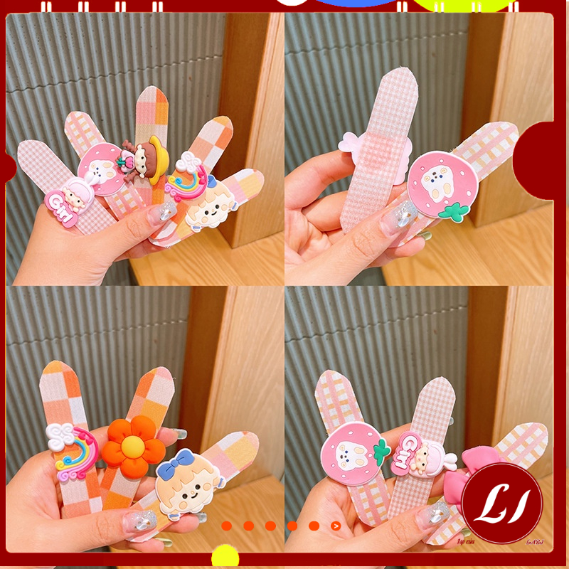 SET BỜM DÁN TÓC chống rối cho bé siêu xinh tặng Chun tóc XOẮN nhỏ nhắn