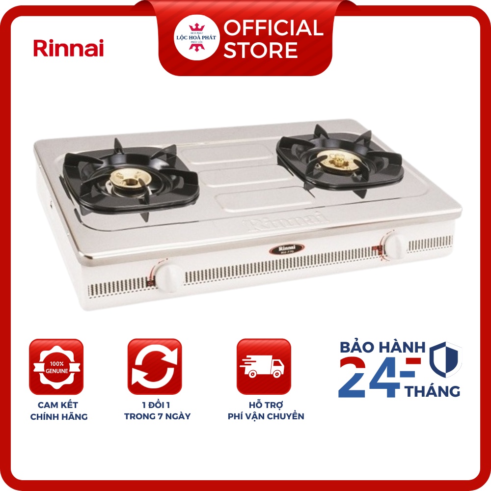 Bếp ga đôi Rinnai RV-770S1 - Ngọn lửa xanh - Tiết kiệm gas - Hàng chính hãng STORE