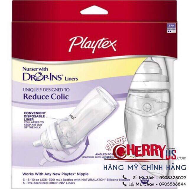 Set 3 bình sữa không đáy Playtex 118ml (bình du lịch)