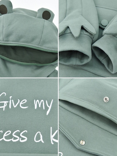 Áo hoodie thiết kế hình con Ếch dễ thương