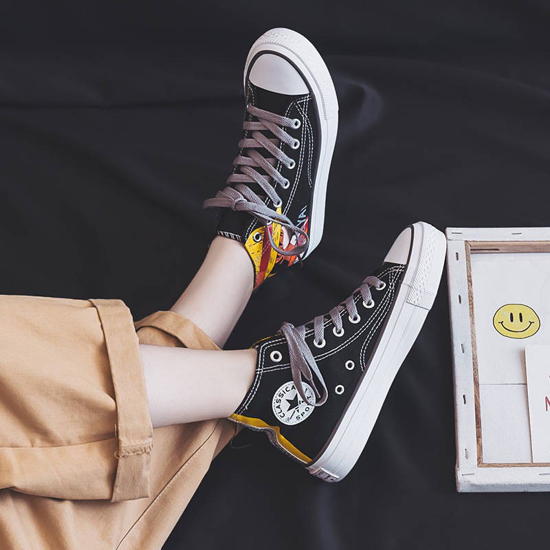 One Piece Hàn Quốc Anime Cao Top Đơn giản giày nam | BigBuy360 - bigbuy360.vn