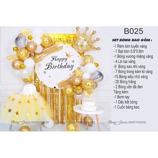 Set bóng sinh nhật kèm baner