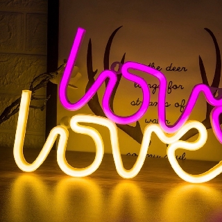 Đèn LED Neon Treo Tường Chữ LOVE Ánh Sáng Đỏ Trang Trí Phòng, Tiệc Cưới Đẹp Rực Rỡ