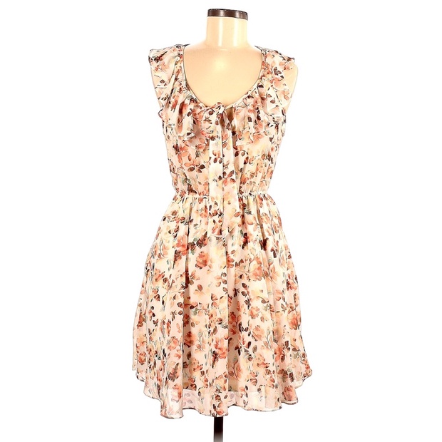 Váy Đầm Voan Hoa Nhí Hai Lớp Nhún Eo Cổ Bèo Thắt Nơ Tay Cánh Tiên F21 Hàng Xuất Dư Xịn Cao Cấp Rủ Mát Ullzang Dễ Thương