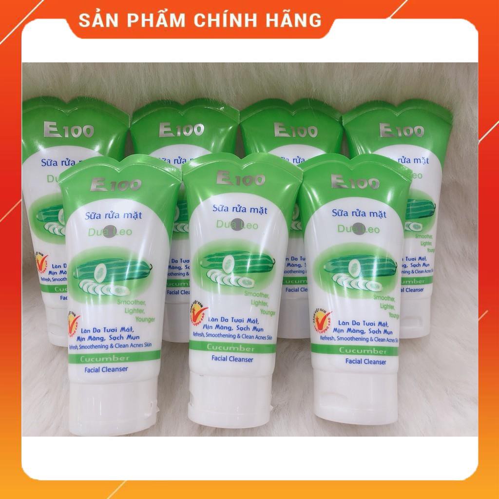 Sữa rửa mặt E100 Dưa Leo Dưỡng da mịn 100g