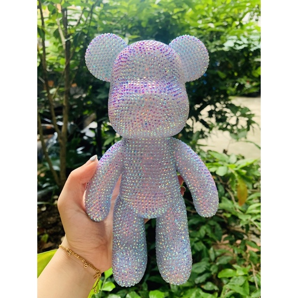 Gấu Bearbrick đính đá màu sắc lựa chọn kích thước 23cm
