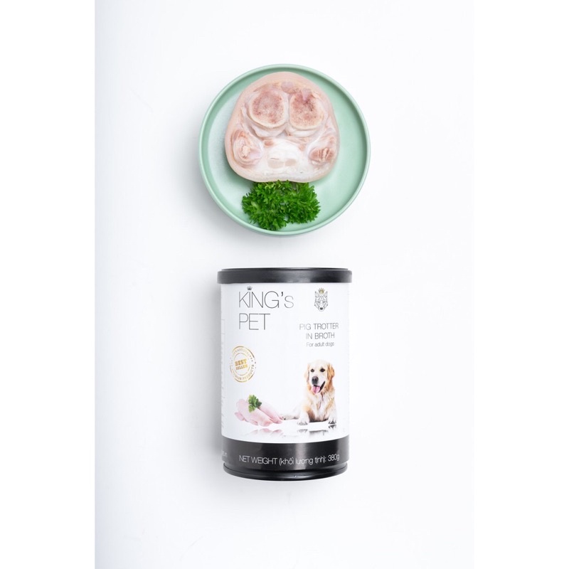 Pate giò heo hầm Kingspet lon 380g cho chó trưởng thành