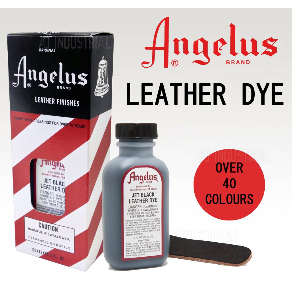 [CHÍNH HÃNG] Jet Black 002 - Màu nhuộm đồ da cao cấp ANGELUS Leather Dye 90ml (3Oz)