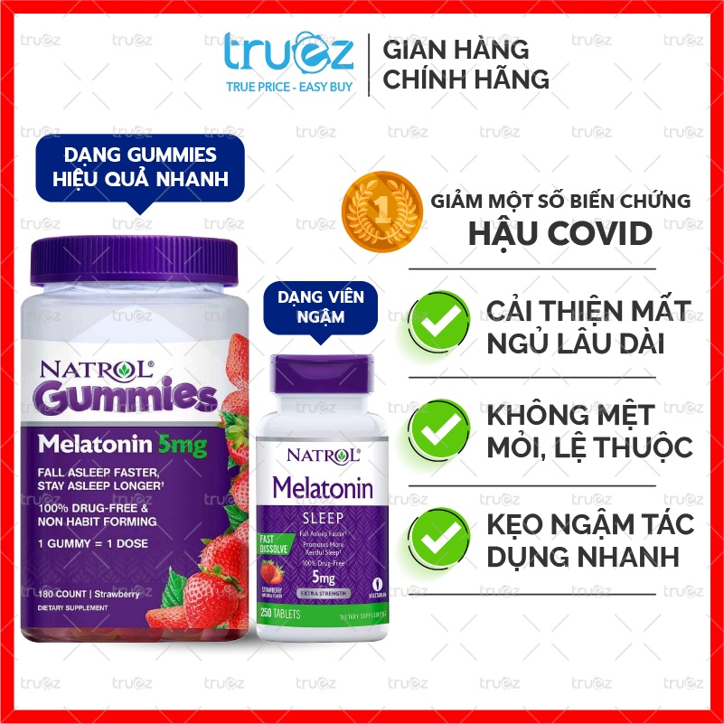 Natrol Melatonin Sleep Gummies, hỗ trợ giấc ngủ [Chính hãng]
