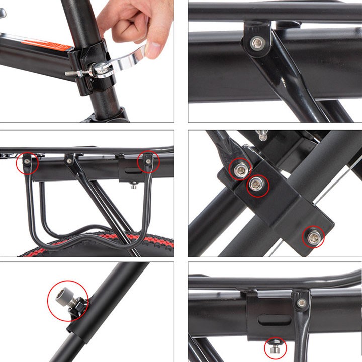 Gác Baga Xe Đạp Bắt Trục Yên Cao Cấp- phụ kiện xe đạp cao cấp