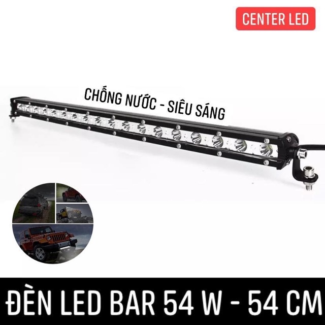 Đèn trợ sáng xe ô tô Led Bar 54w- 54cm ánh vàng và trắng B BM BMC