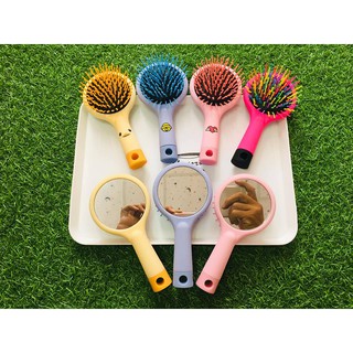 Lược massage mini kèm gương so cute