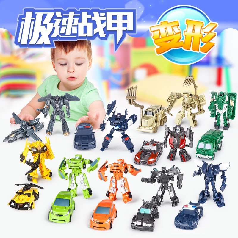 Đồ Chơi Xe Hơi Biến Hình Thành Robot Có Nhạc Vui Nhộn Cho Bé Trai 4-7 Tuổi