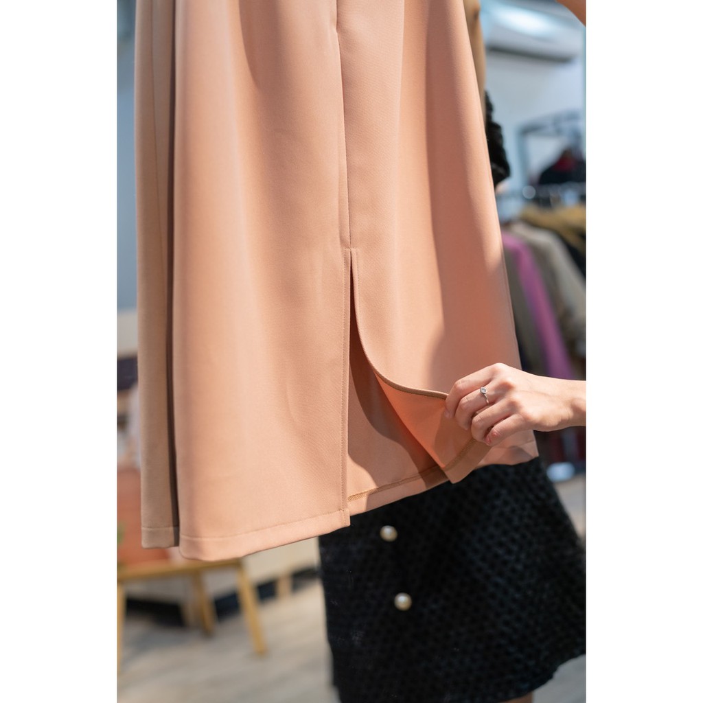 [Mã SKAMCLU7 giảm 10% tối đa 50K đơn 0Đ] CHÂN VÁY DÁNG A CÔNG SỞ 2 MÀU BE ĐEN XẺ SAU XUÂN HÈ THU ĐÔNG AHOLIC | BigBuy360 - bigbuy360.vn