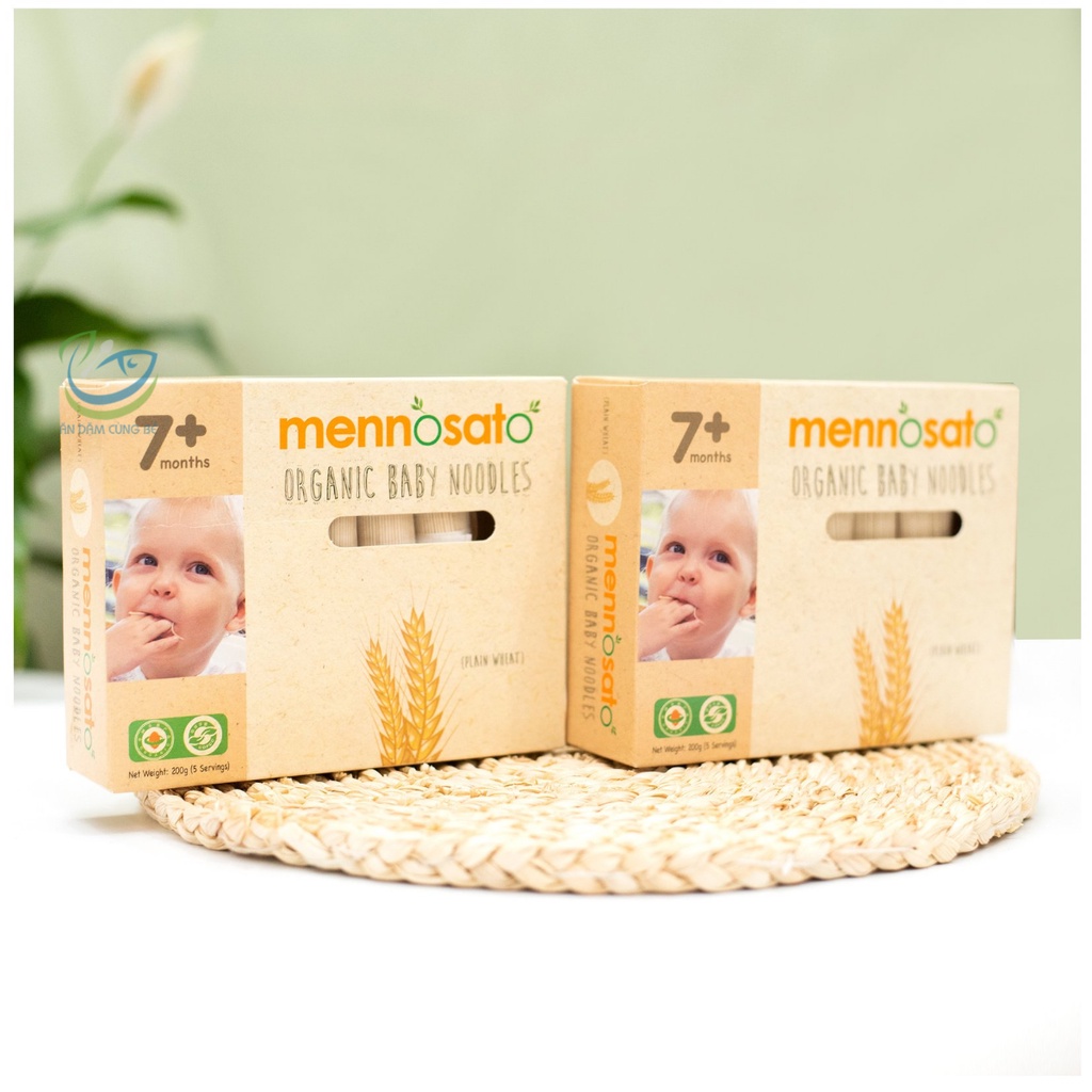 Mì somen rau củ hữu cơ cho bé Mennosato chính hãng, mì nui ăn dặm cho bé 7 tháng