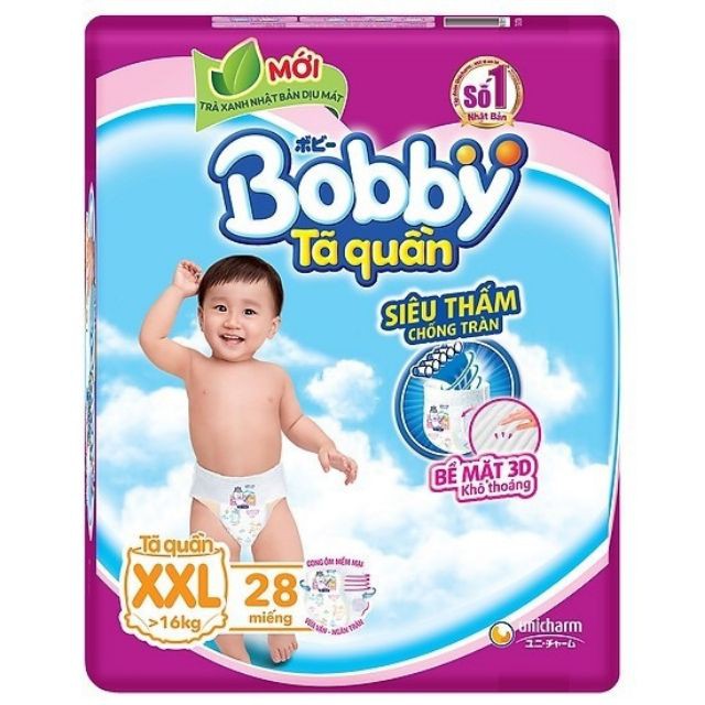 Tã Quần Bobby (S44, M40, L36, XL32, XXL28).....: