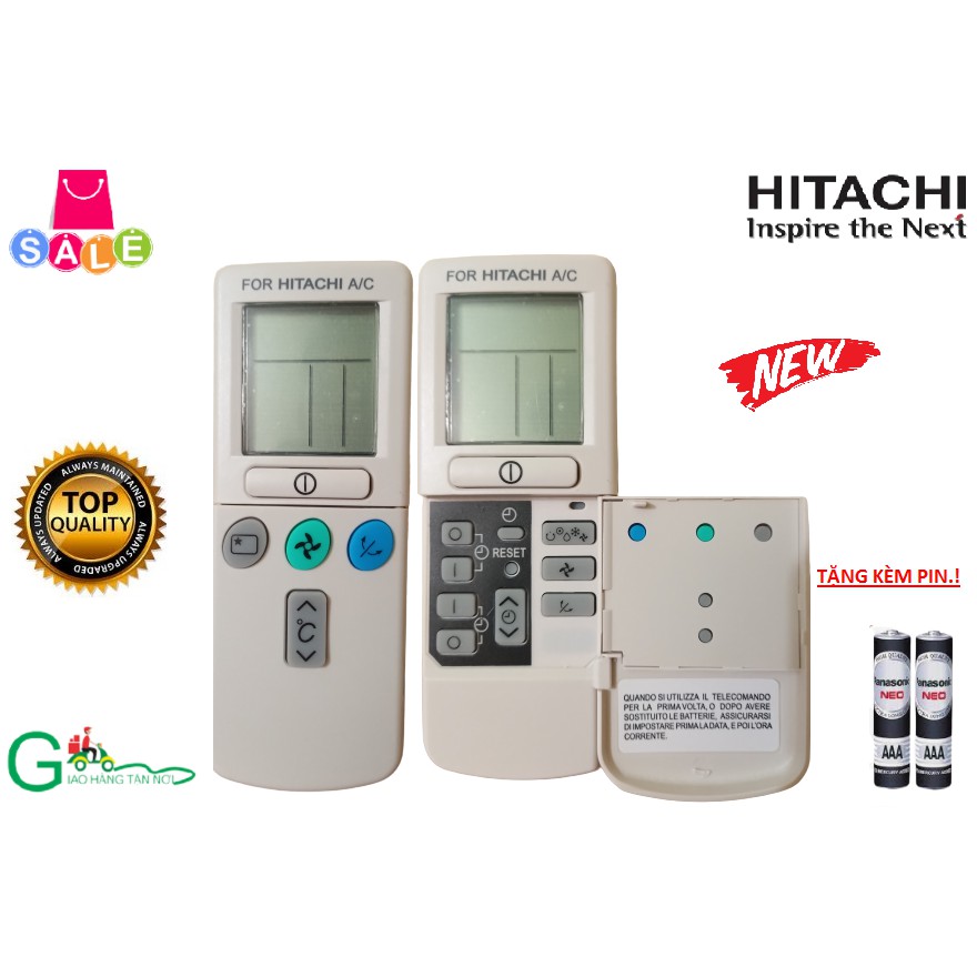 Điều khiển điều hòa Hitachi dùng cho các dòng Hitachi RAS-X RAS- RAS-EJ 1HP 1.5HP 2HP 9000 12000 -Hàng mới 100%-Tặng PIN