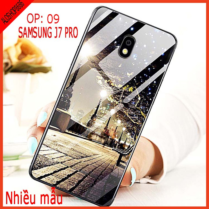 ỐP lưng KÍNH 3D SAMSUNG J7 PRO, ỐP lưng thế hệ mới siêu sang,  ALOSHOP8686