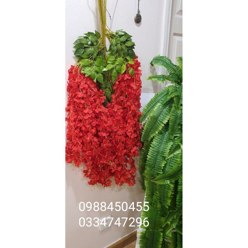 CÀNH HOA TỬ ĐẰNG GIẢ DÙNG TRANG TRÍ DÀI 110cm , 3 nhánh | BigBuy360 - bigbuy360.vn