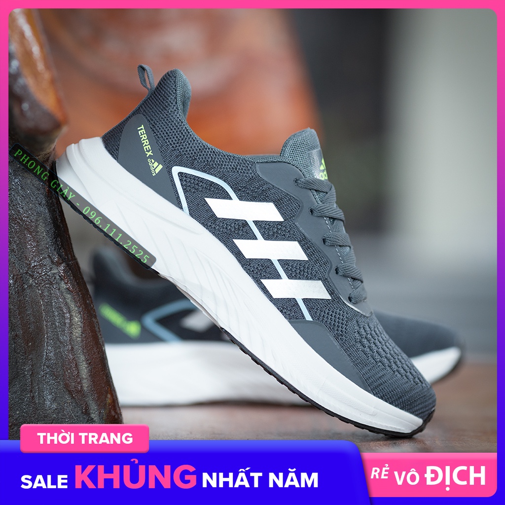 Giày Sneaker Nam Giày Thể Thao Nam A12 Màu Ghi Đậm