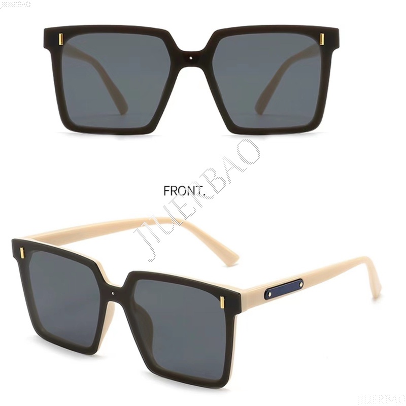 Mới Kính Mát Gọng Chữ Nhật Oversize Chống Tia UV Phong Cách Hàn Quốc