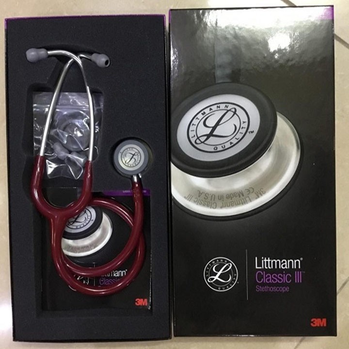 Ống nghe Y TẾ Littmann Classic III MỸ Free khắc tên tặng túi đựng bảo hành chính hãng 5 năm