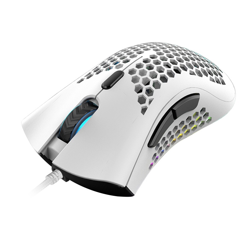 Chuột Máy Tính Có Dây Họa Tiết Tổ Ong RGB Chơi Game Cho FPS Game MOBA