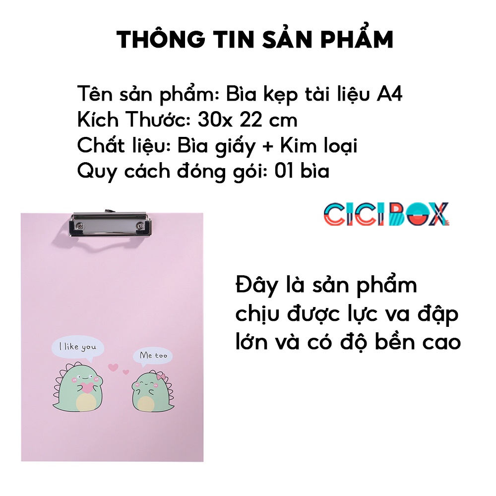 File kẹp tài liệu trình ký Văn Phòng Cao Cấp A4 Bìa kẹp hồ sơ tiện dụng CICIBOX