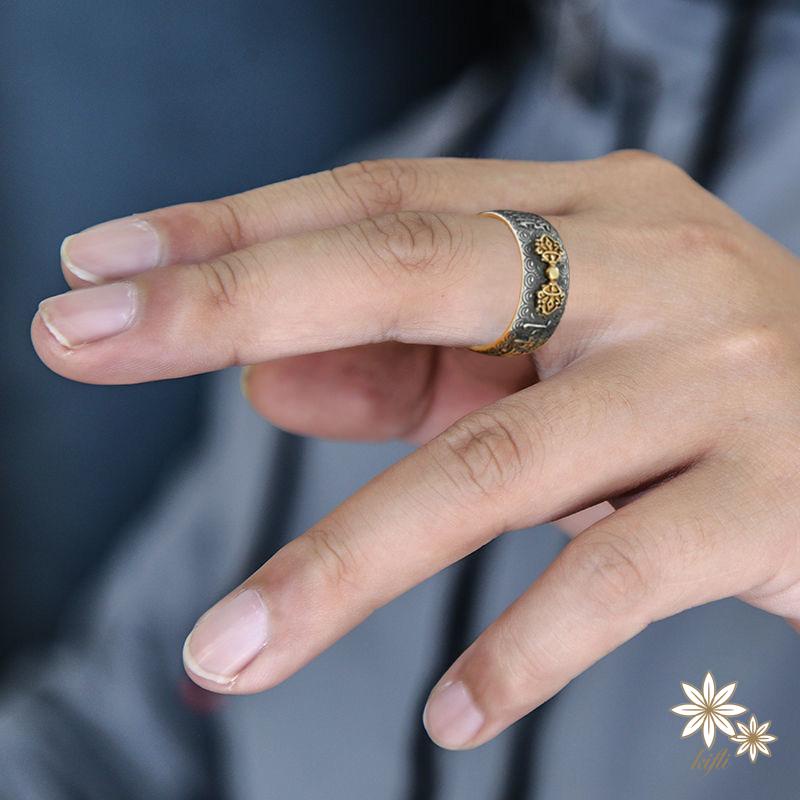 🌸Nhẫn Hở In Chữ Pixiu Cổ Điển Cho Nam