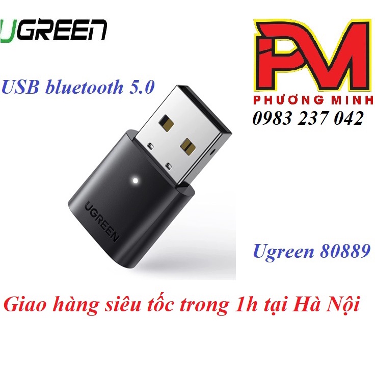 USB Bluetooth 5.0 Ugreen 80889 - Hàng chính hãng bảo hành 12 tháng lỗi đổi mới