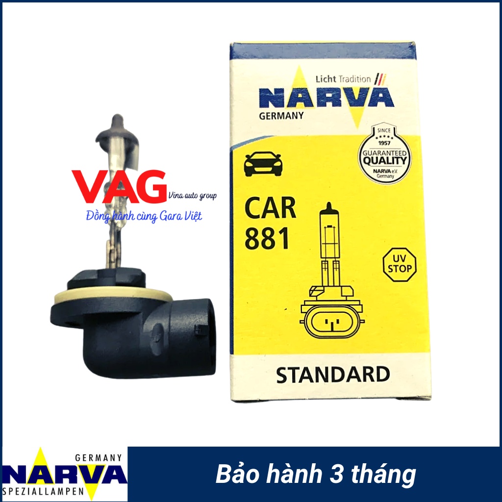 Bóng đèn NARVA H27 881 12,8V 27W chính hãng từ Đức