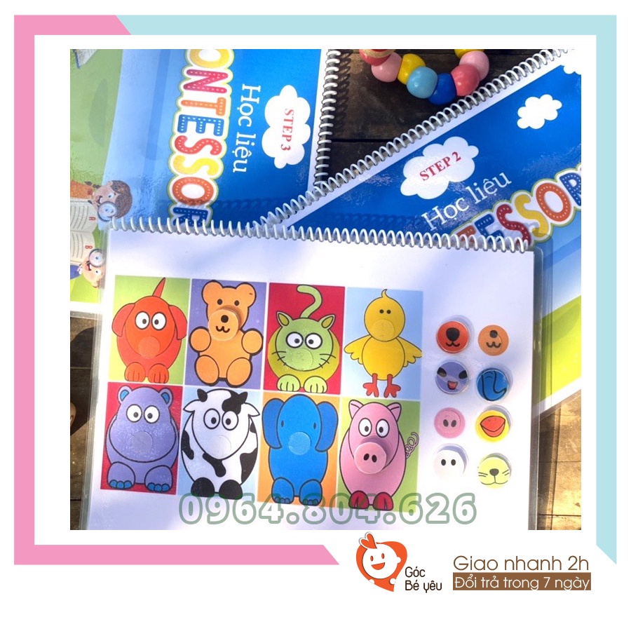 Đồ chơi giáo dục sớm giáo cụ montessori phát triển trí não cho trẻ sơ sinh kích thích thị giác bóc dán cho bé yêu 3045