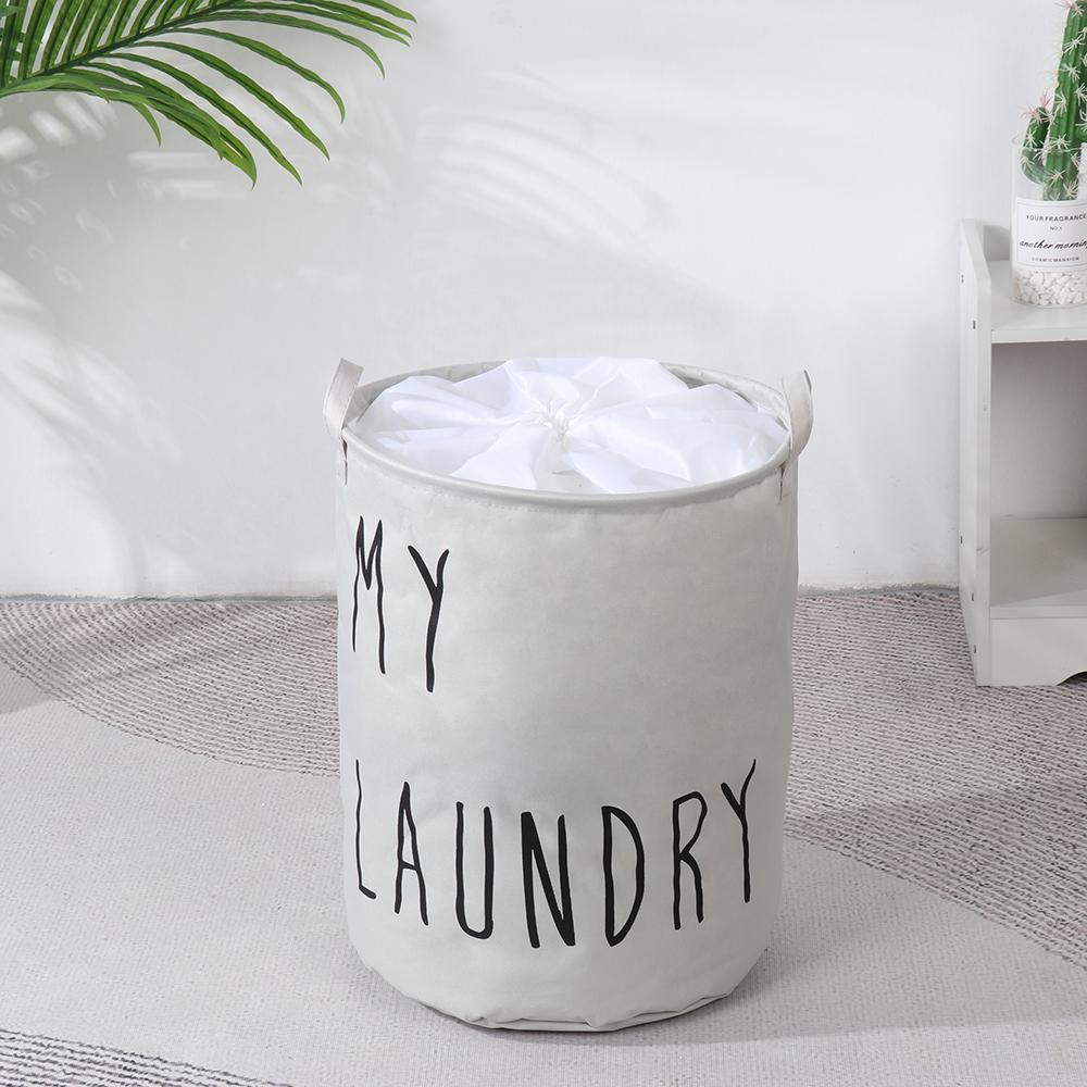 Giỏ Đựng Quần Áo Bẩn Khóa Cài Tròn Gấp Gọn Tiện Dụng