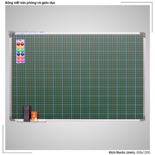 Bảng từ xanh viết phấn kẻ ô ly