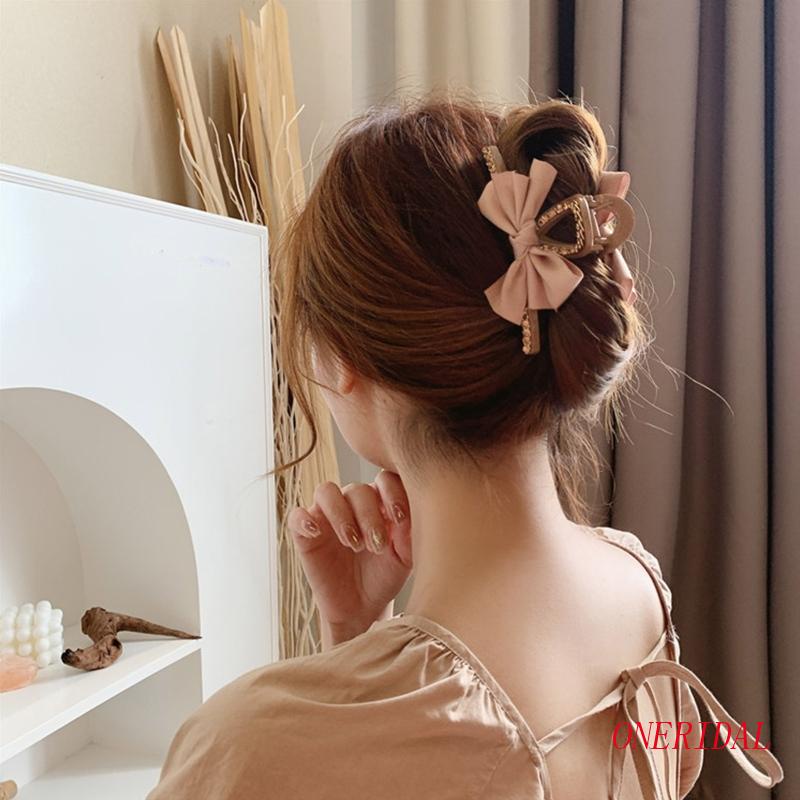 Kẹp Tóc Lớn Bằng Nhựa Hình Nơ Xinh Xắn Dành Cho Nữ